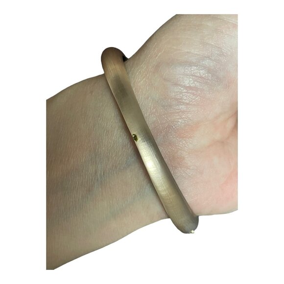 ALEXIS BITTAR Crystal Rhinestone Lucite Skinny Tapered Bangle Bracelet - Picture 4 of 16